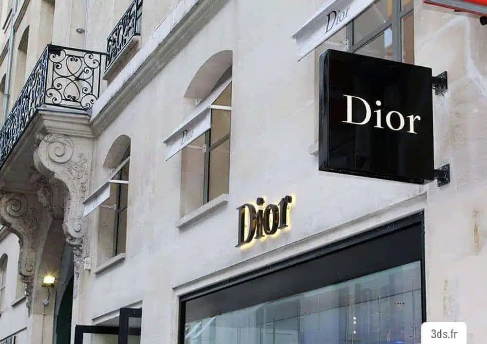 enseigne drapeau dior 3ds groupe 2018