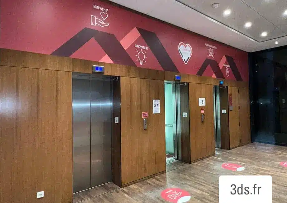habillage surface ascenceur avant generali 3ds groupe